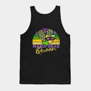 Mardi Gras Queen - Hearts and Sunset Tank Top